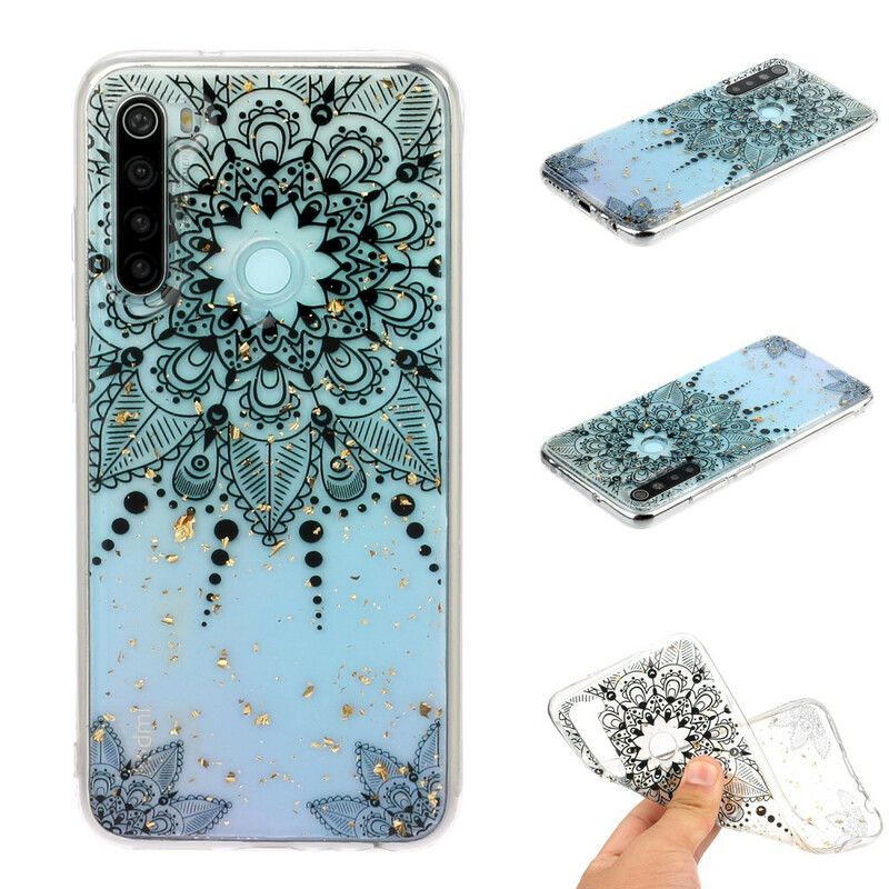 Mobilcover Xiaomi Redmi Note 8 Transparent Grå Mandala