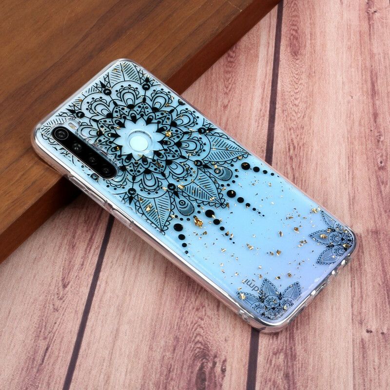 Mobilcover Xiaomi Redmi Note 8 Transparent Grå Mandala