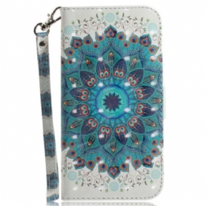 Flip Cover Moto G73 5G Med Snor Strappy Mandala