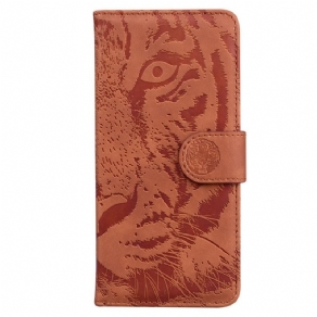 Flip Cover Moto G73 5G Tiger Fodaftryk