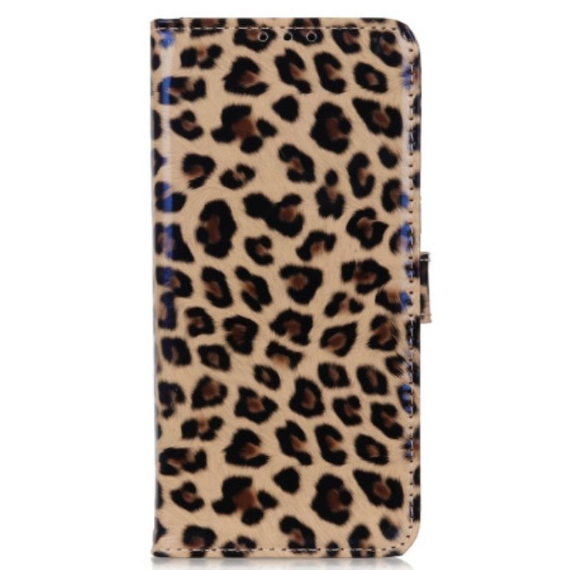 Læder Cover Moto G73 5G Leopard