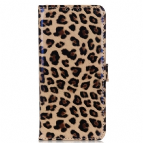 Læder Cover Moto G73 5G Leopard