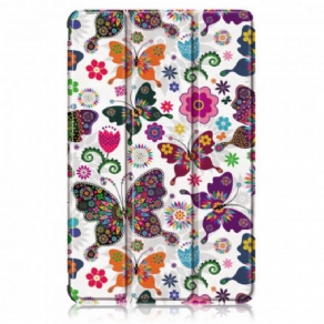 Cover Huawei MatePad New Forbedrede Retro Sommerfugle Og Blomster