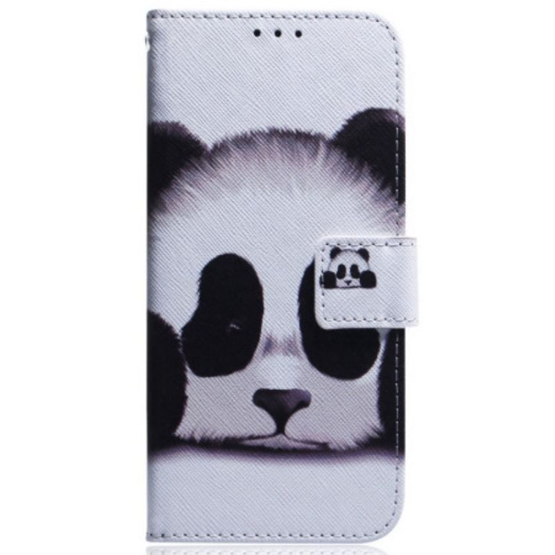 Flip Cover Samsung Galaxy M13 Med Snor Strappy Panda