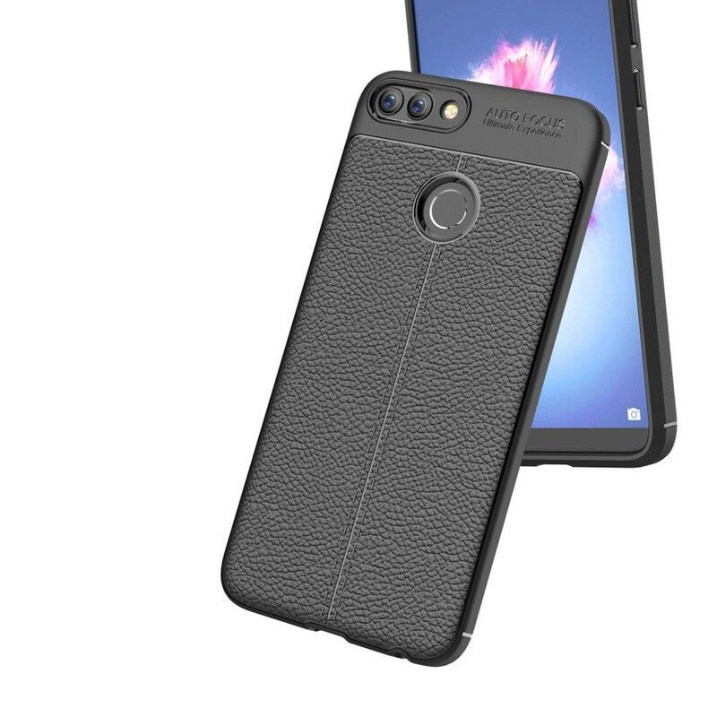 Cover Huawei P Smart Dobbelt Linje Litchi Læder Effekt