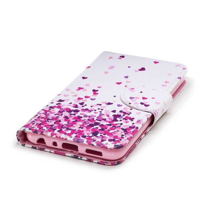 Flip Cover Huawei P Smart Med Snor Flere Strappy Hearts