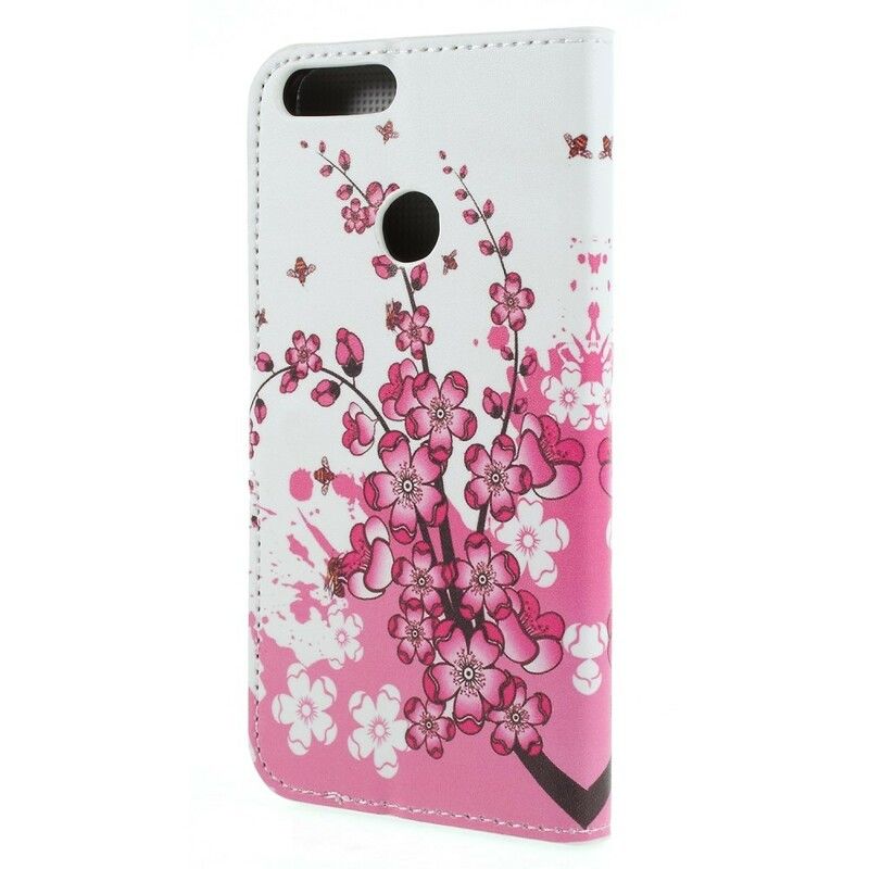 Flip Cover Huawei P Smart Tropiske Blomster