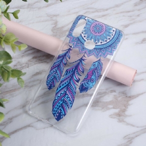 Cover Samsung Galaxy A10s Blå Fjer Drømmefanger