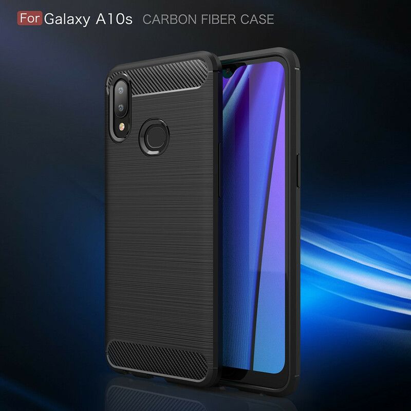 Cover Samsung Galaxy A10s Børstet Kulfiber