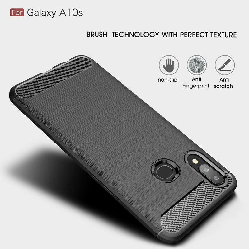 Cover Samsung Galaxy A10s Børstet Kulfiber