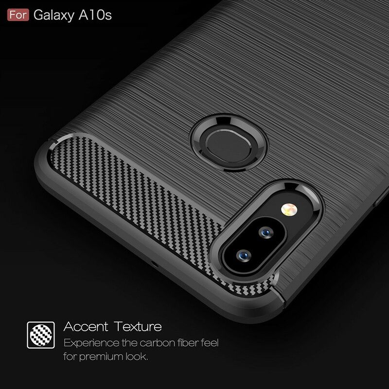 Cover Samsung Galaxy A10s Børstet Kulfiber