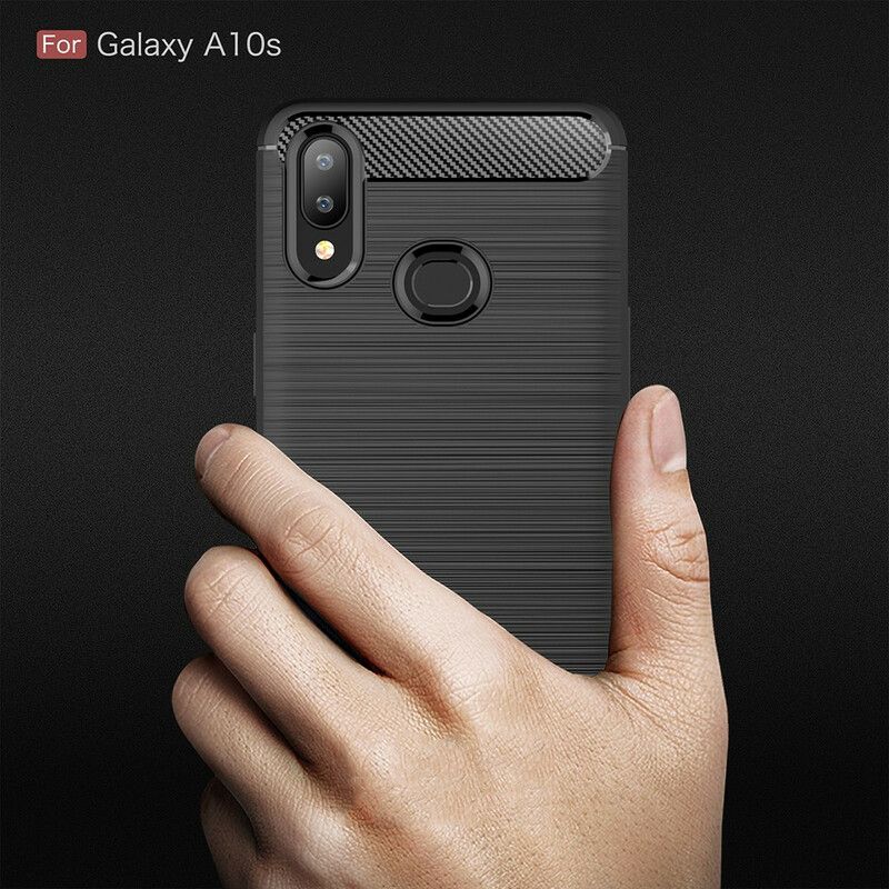 Cover Samsung Galaxy A10s Børstet Kulfiber