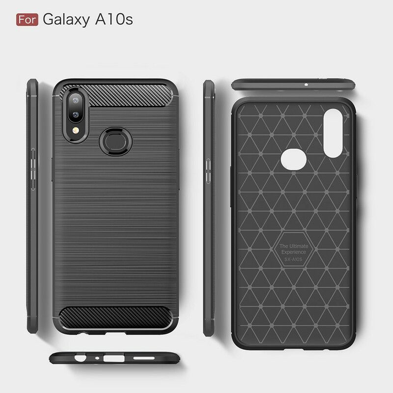 Cover Samsung Galaxy A10s Børstet Kulfiber