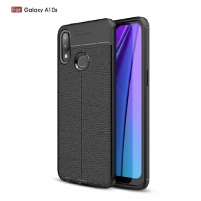 Cover Samsung Galaxy A10s Dobbelt Linje Litchi Lædereffekt