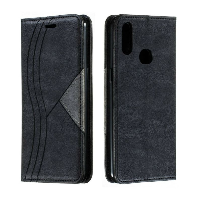 Cover Samsung Galaxy A10s Flip Cover Wave Læderstil