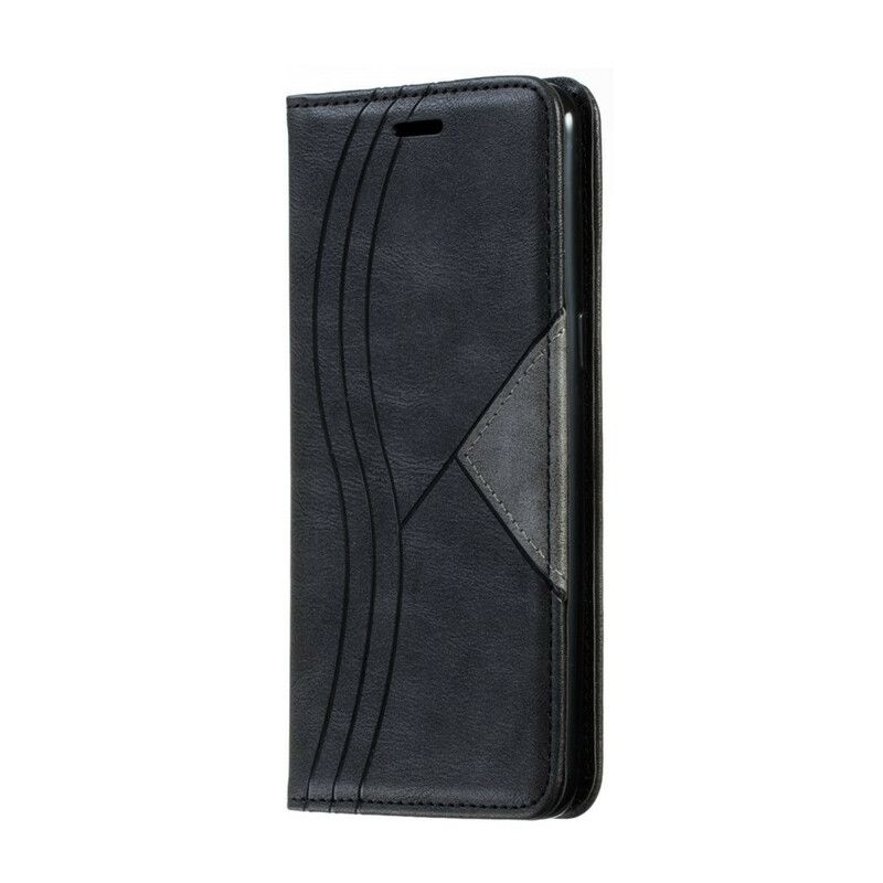 Cover Samsung Galaxy A10s Flip Cover Wave Læderstil