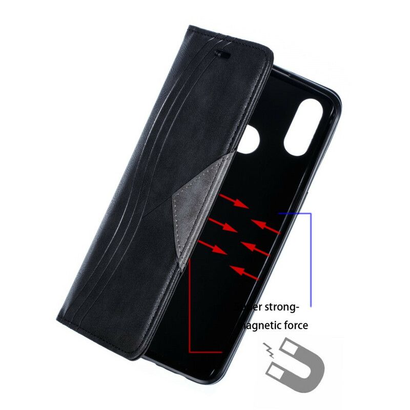 Cover Samsung Galaxy A10s Flip Cover Wave Læderstil