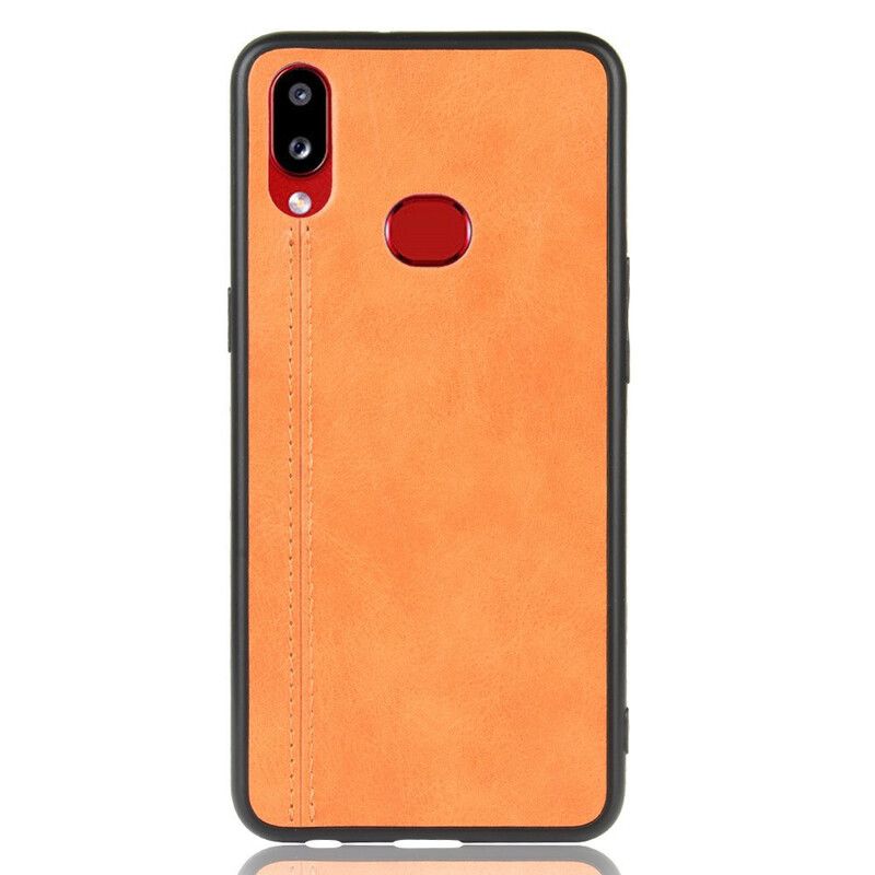 Cover Samsung Galaxy A10s Søm Lædereffekt