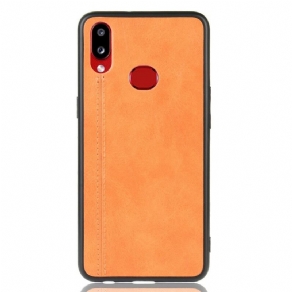 Cover Samsung Galaxy A10s Søm Lædereffekt