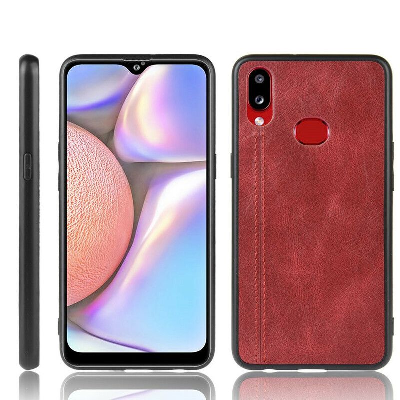 Cover Samsung Galaxy A10s Søm Lædereffekt