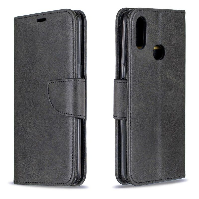 Flip Cover Samsung Galaxy A10s Læder Cover Glat Skrå Klap