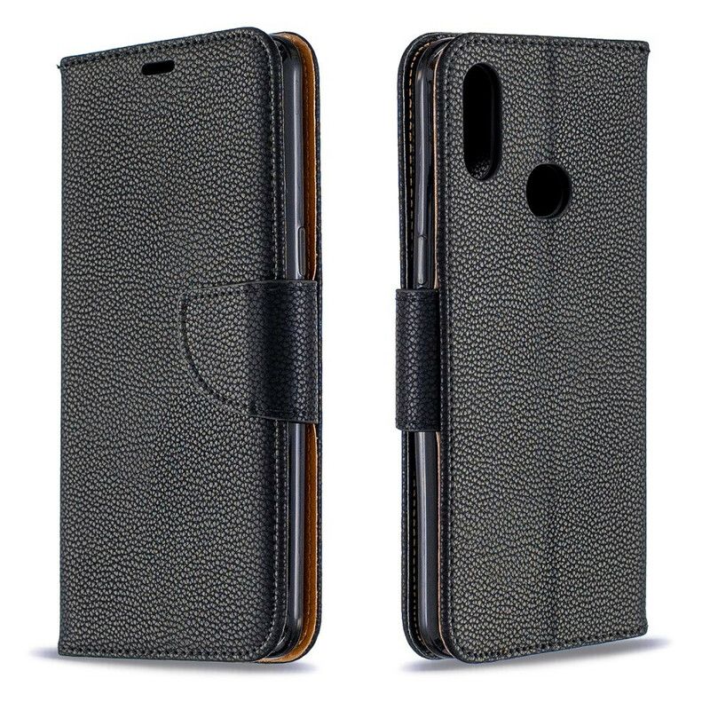 Flip Cover Samsung Galaxy A10s Læder Cover Litchi Flap Skrå