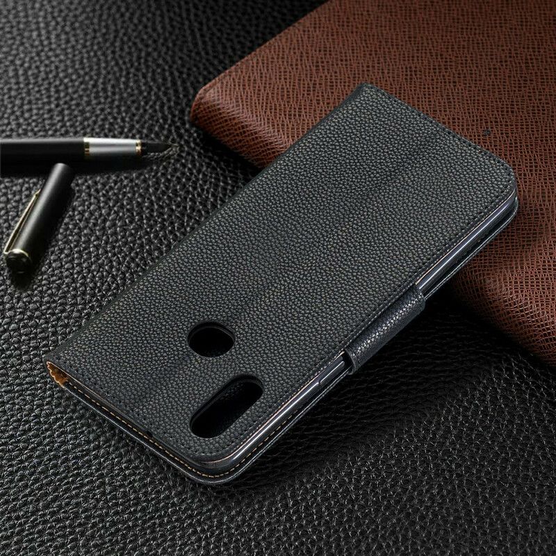 Flip Cover Samsung Galaxy A10s Læder Cover Litchi Flap Skrå