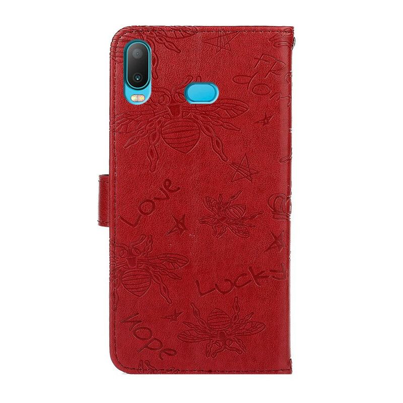 Flip Cover Samsung Galaxy A10s Smil Bee Charm