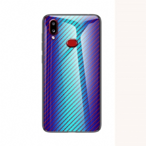 Mobilcover Samsung Galaxy A10s Kulfiber Hærdet Glas