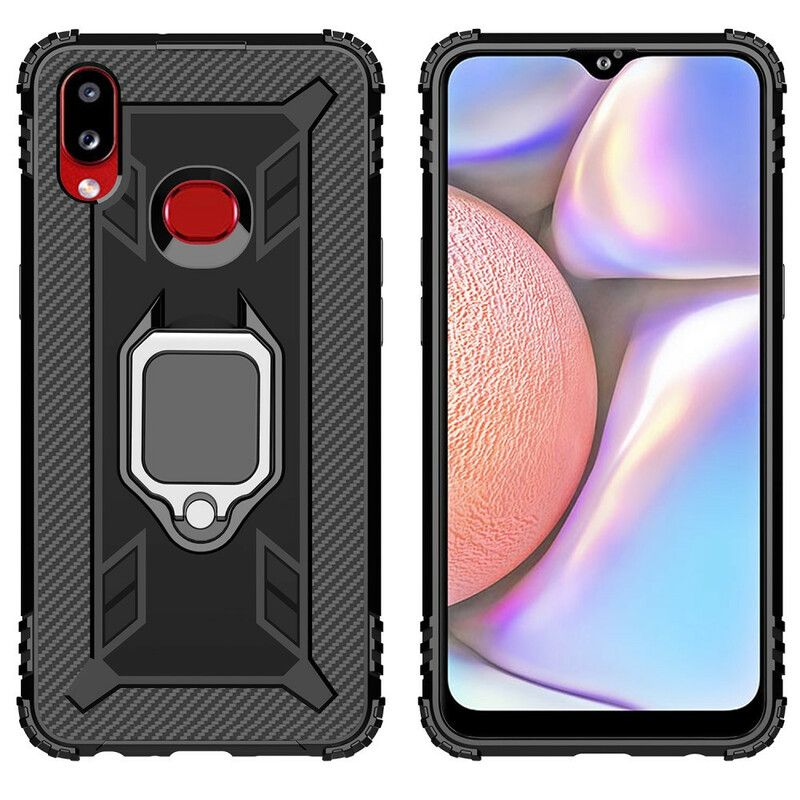 Mobilcover Samsung Galaxy A10s Ring Og Kulfiber