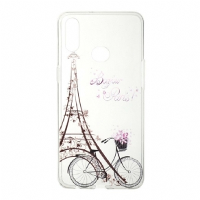 Mobilcover Samsung Galaxy A10s Transparent Bonjour Paris