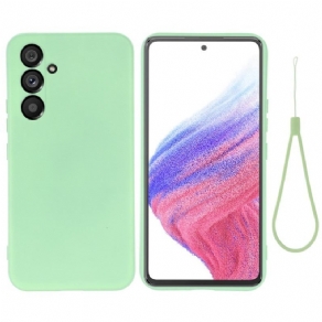 Cover Samsung Galaxy A54 5G Flydende Silikone Med Snor