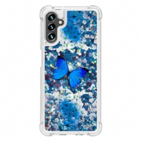 Cover Samsung Galaxy A54 5G Pailletter Sommerfugle