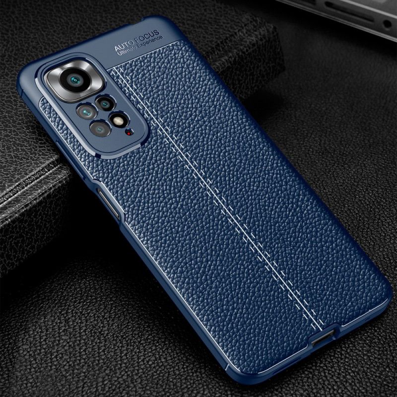 Cover Xiaomi Redmi Note 11 / 11S Dobbelt Linje Litchi Lædereffekt