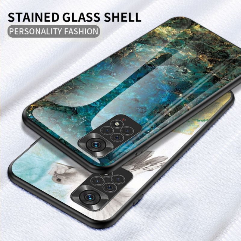 Cover Xiaomi Redmi Note 11 / 11S Marmorfarver Hærdet Glas