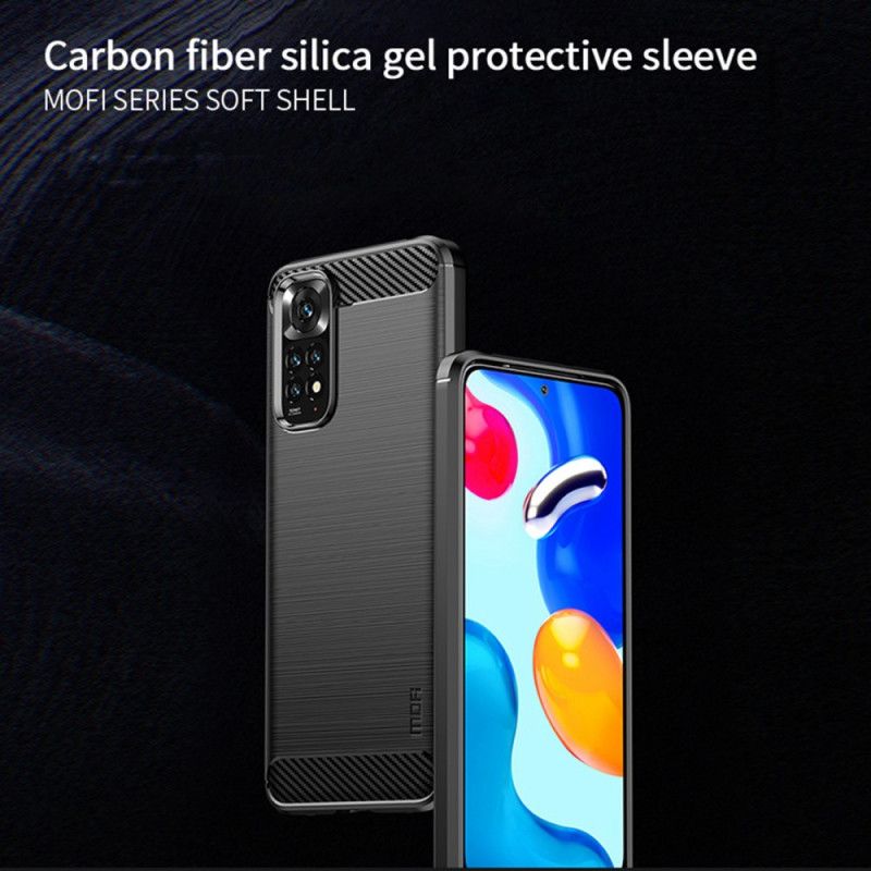 Cover Xiaomi Redmi Note 11 / 11S Mofi Børstet Kulfiber