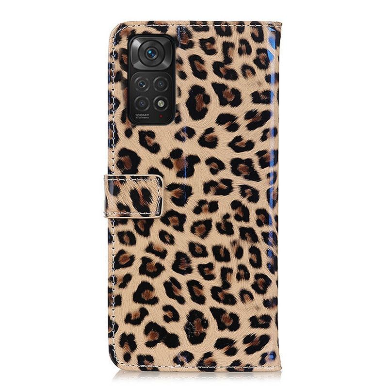 Flip Cover Xiaomi Redmi Note 11 / 11S Enkelt Leopard