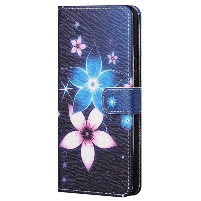 Flip Cover Xiaomi Redmi Note 11 / 11S Med Snor Måneblomstrem