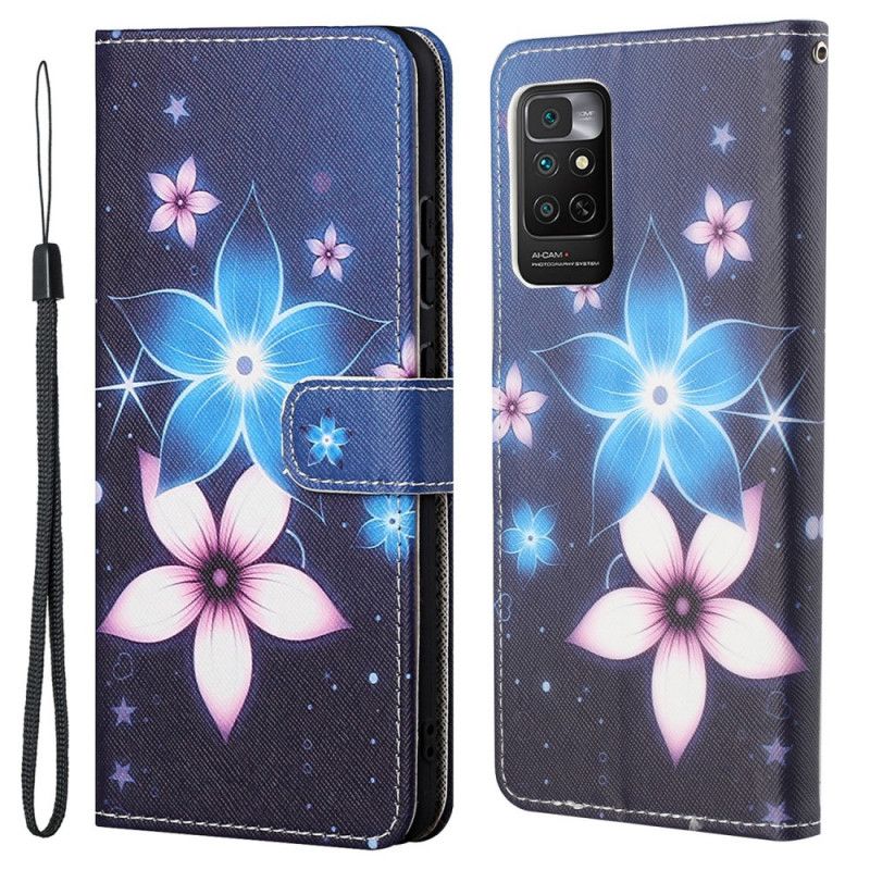 Flip Cover Xiaomi Redmi Note 11 / 11S Med Snor Måneblomstrem