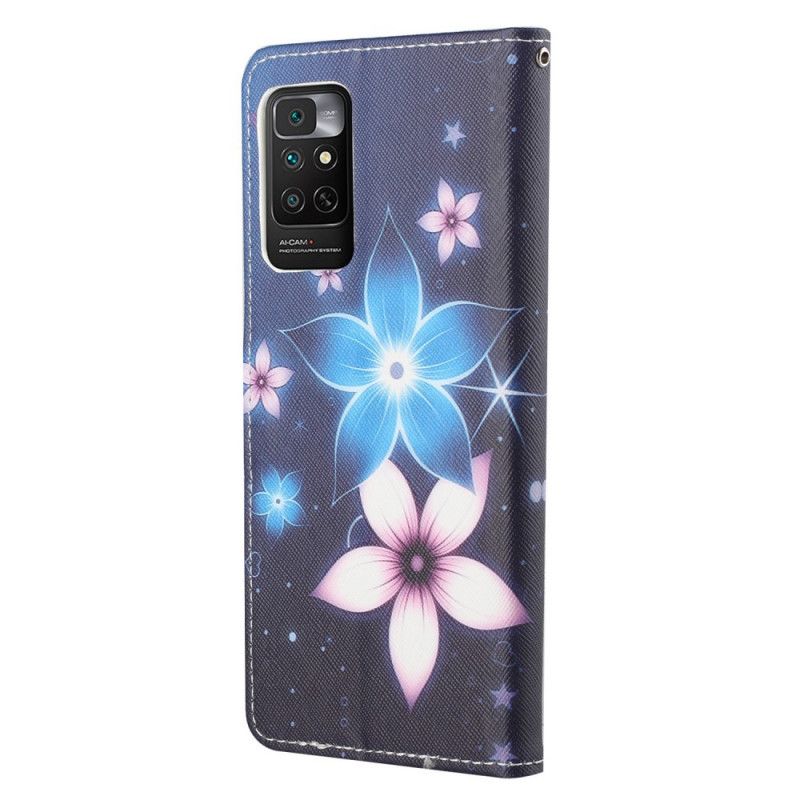 Flip Cover Xiaomi Redmi Note 11 / 11S Med Snor Måneblomstrem