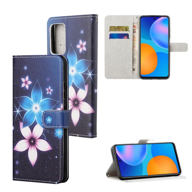 Flip Cover Xiaomi Redmi Note 11 / 11S Med Snor Måneblomstrem