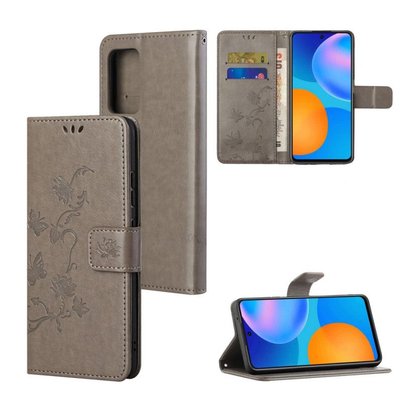 Flip Cover Xiaomi Redmi Note 11 / 11S Med Snor Thong Blomster