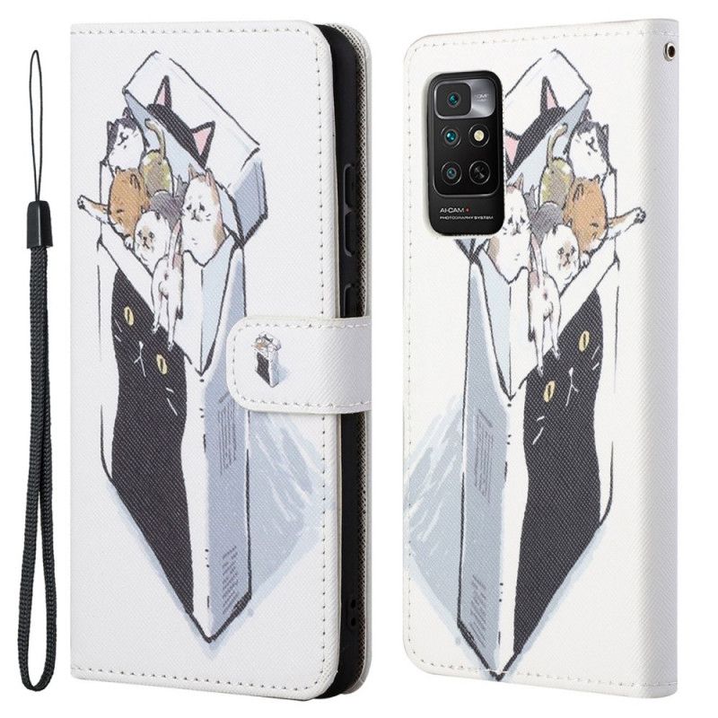 Flip Cover Xiaomi Redmi Note 11 / 11S Med Snor Thong Cat Levering