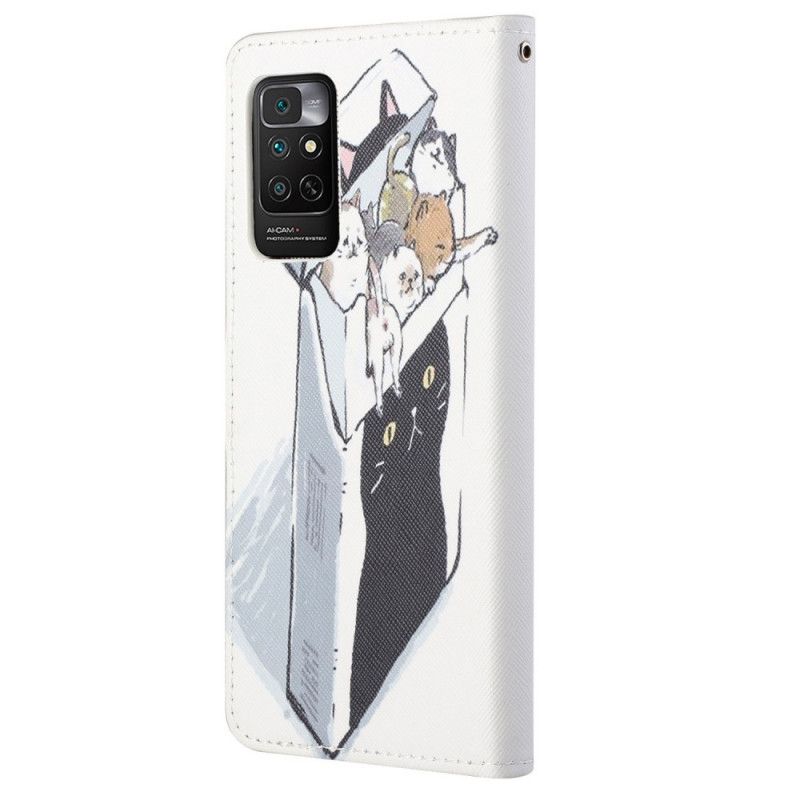 Flip Cover Xiaomi Redmi Note 11 / 11S Med Snor Thong Cat Levering