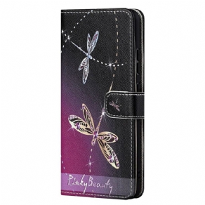 Flip Cover Xiaomi Redmi Note 11 / 11S Med Snor Thong Dragonflies