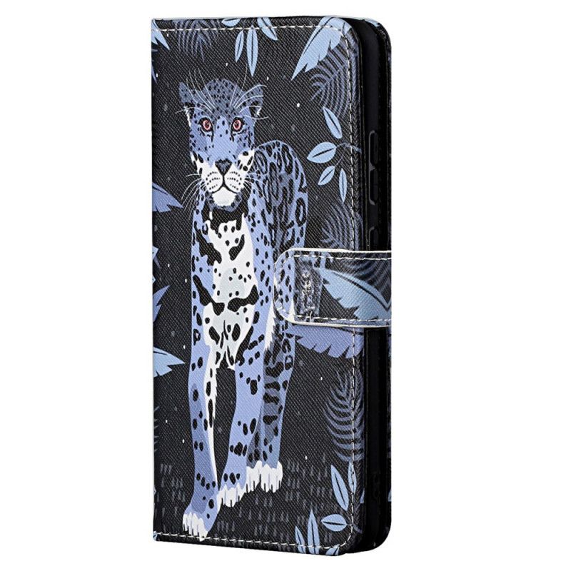 Flip Cover Xiaomi Redmi Note 11 / 11S Med Snor Thong Leopard