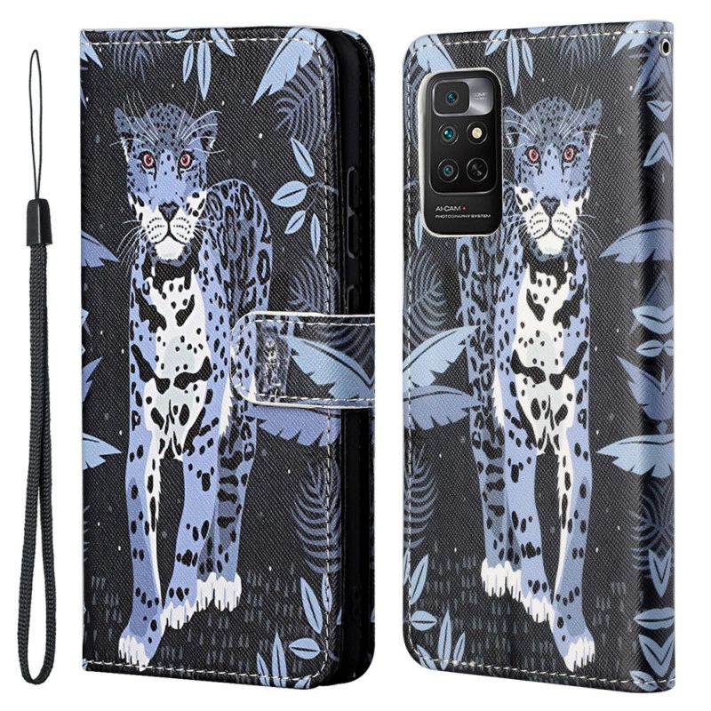 Flip Cover Xiaomi Redmi Note 11 / 11S Med Snor Thong Leopard