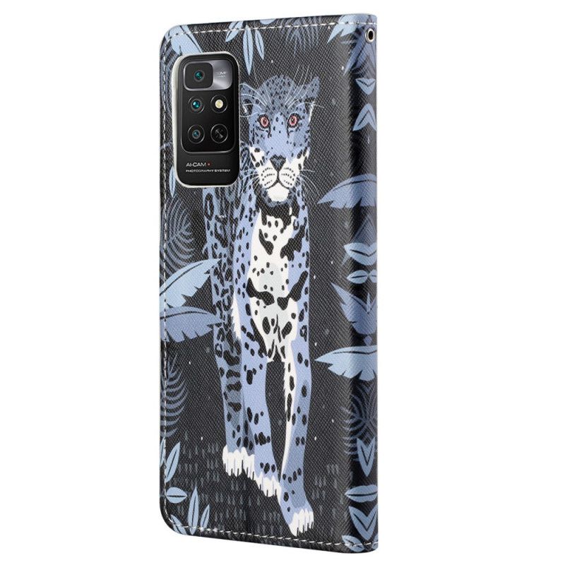 Flip Cover Xiaomi Redmi Note 11 / 11S Med Snor Thong Leopard