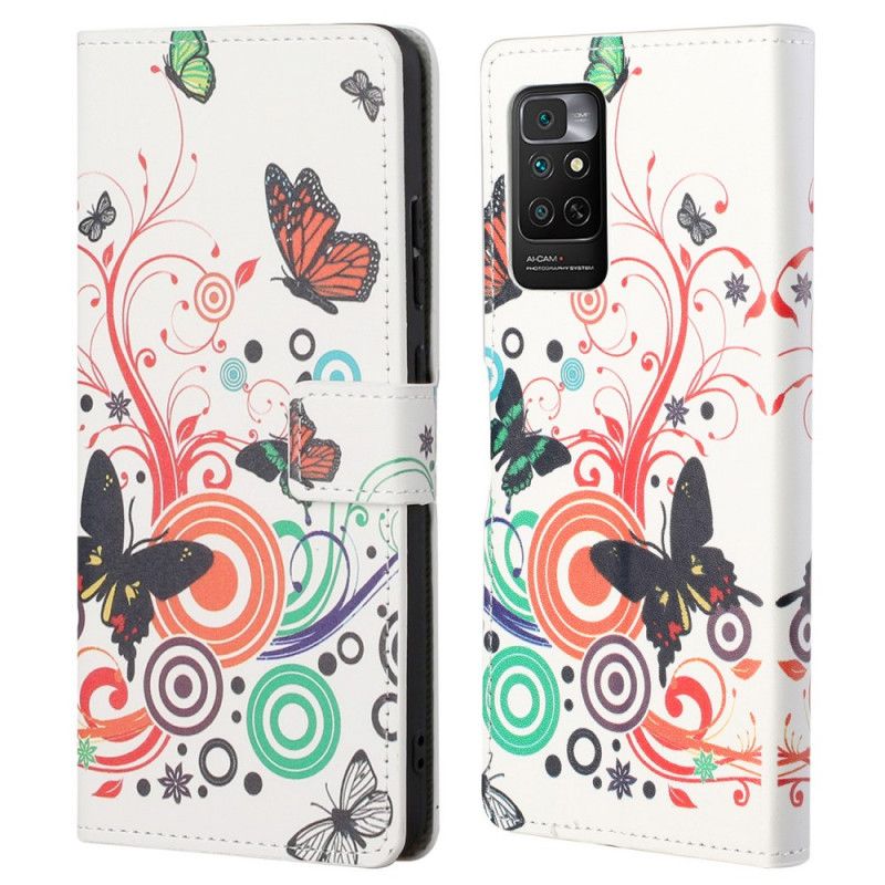 Flip Cover Xiaomi Redmi Note 11 / 11S Sommerfugle Og Blomster