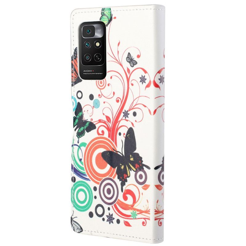 Flip Cover Xiaomi Redmi Note 11 / 11S Sommerfugle Og Blomster